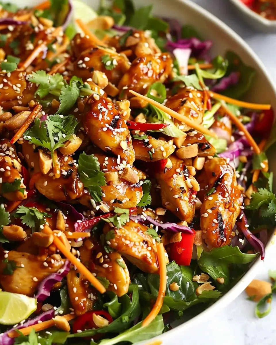 Asian Chicken Crunch Salad: Easy Recipe with Turkey Bacon Twist