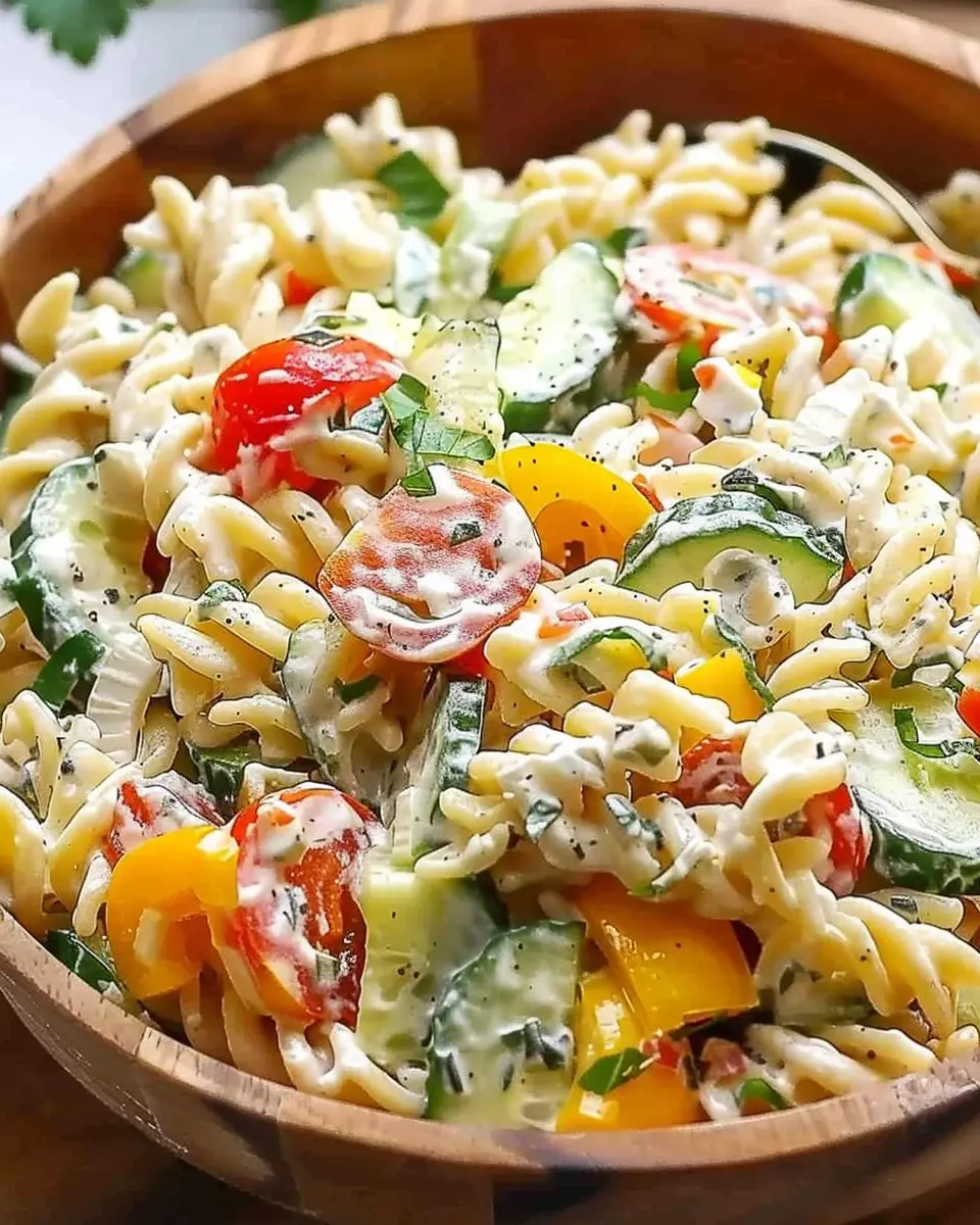 High Protein Cottage Cheese Pasta Salad That’s Bursting with Flavor
