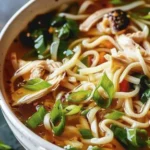 Aromatic Ginger Scallion Chicken Noodle Soup