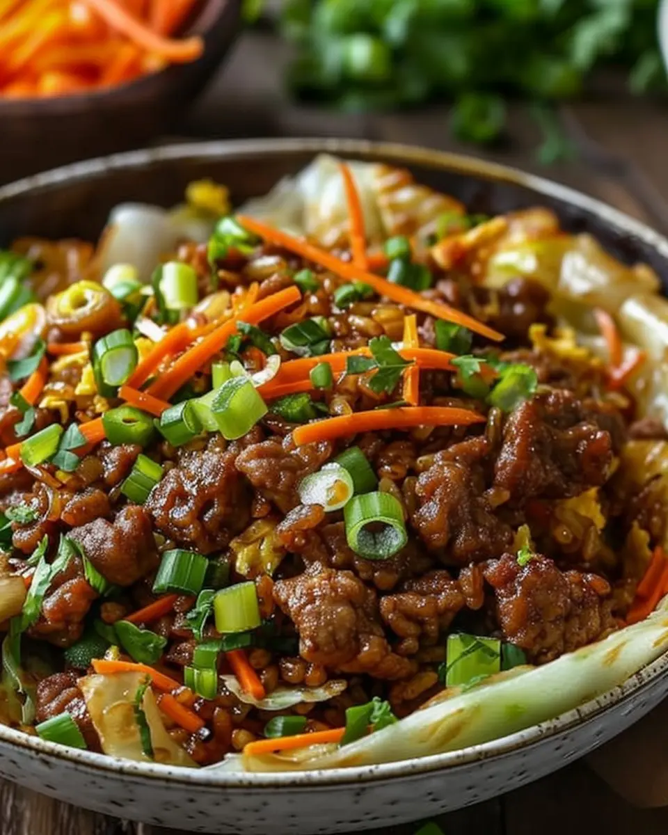 Egg Roll in a Bowl: Easy Turkey Bacon and Beef Delight