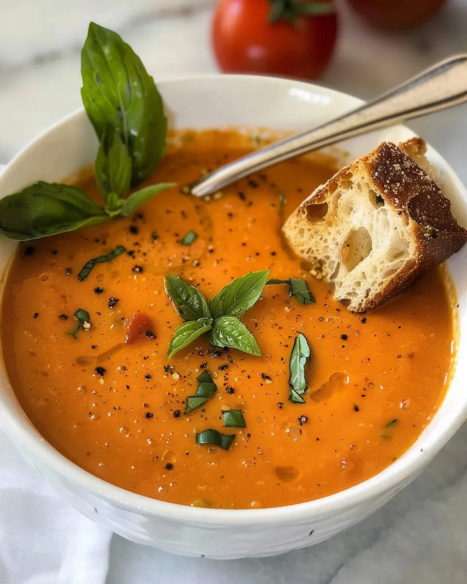 Creamy Tomato Basil Soup: The Best Comforting Recipe Ever