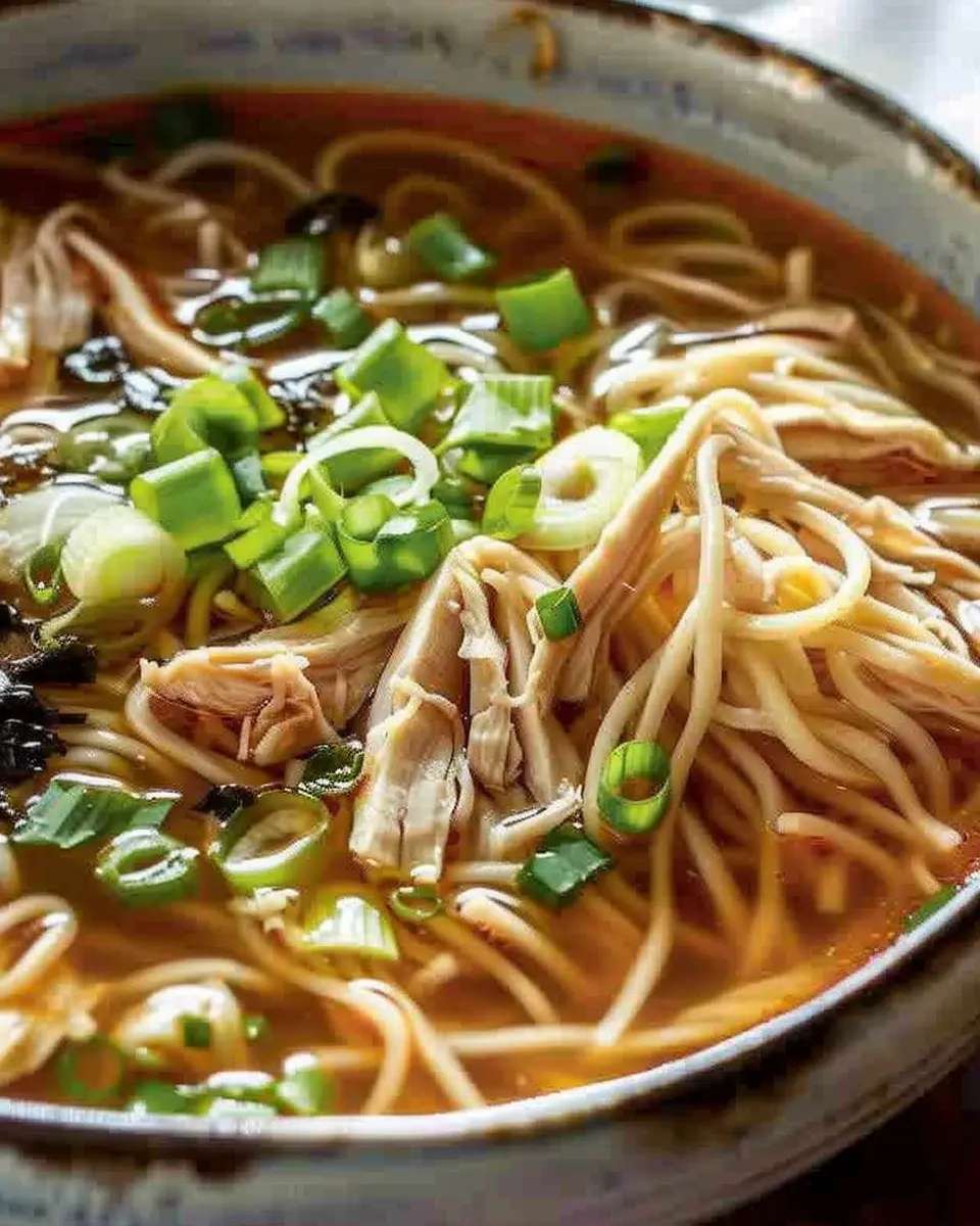 Aromatic Ginger Scallion Chicken Noodle Soup for Cozy Nights