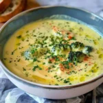 Brokkoli-Käse-Suppe mit Möhren
