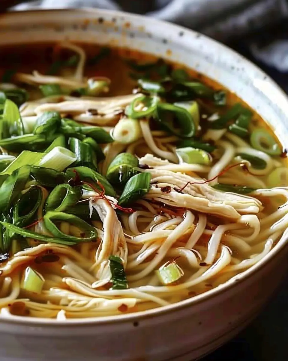 Aromatic Ginger Scallion Chicken Noodle Soup: Comfort in a Bowl