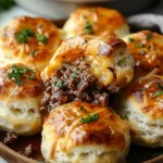 Cheesy Beef Biscuit Bombs