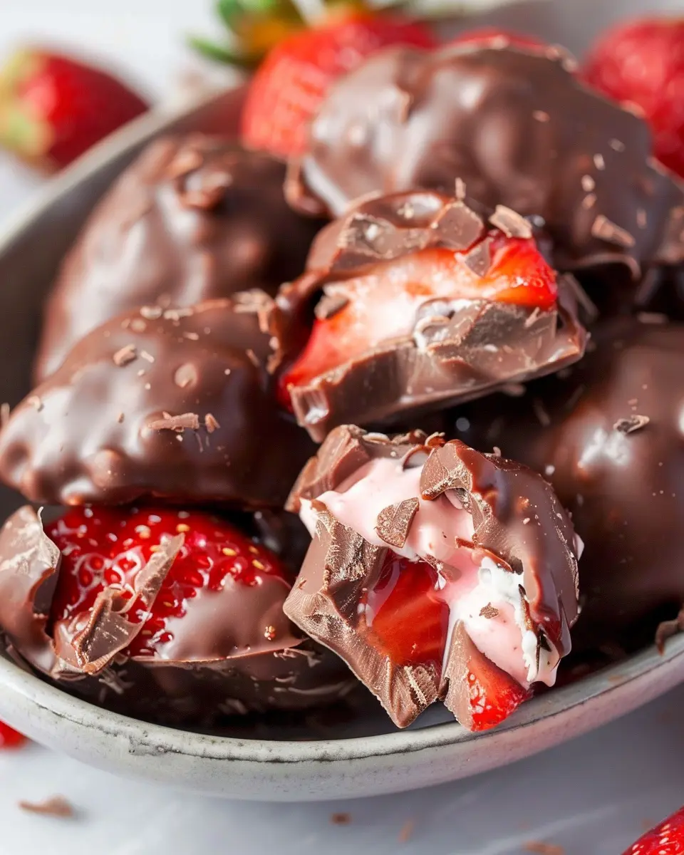 Chocolate Strawberry Yogurt Clusters: Easy Indulgence for Sweet Cravings