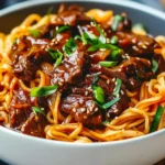 Slow Cooker Korean Beef Noodles Recipe