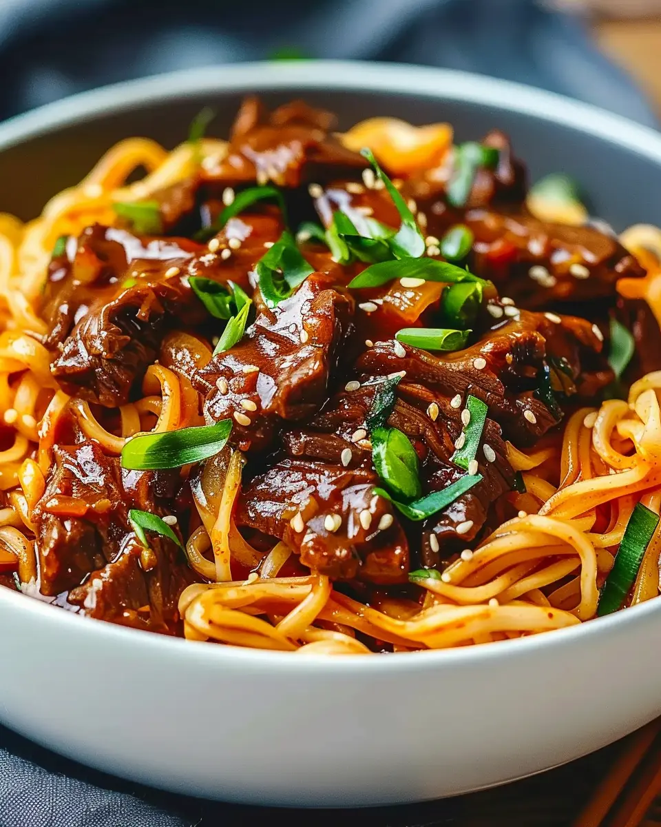 Slow Cooker Korean Beef Noodles Recipe: Easy and Delicious Comfort Food