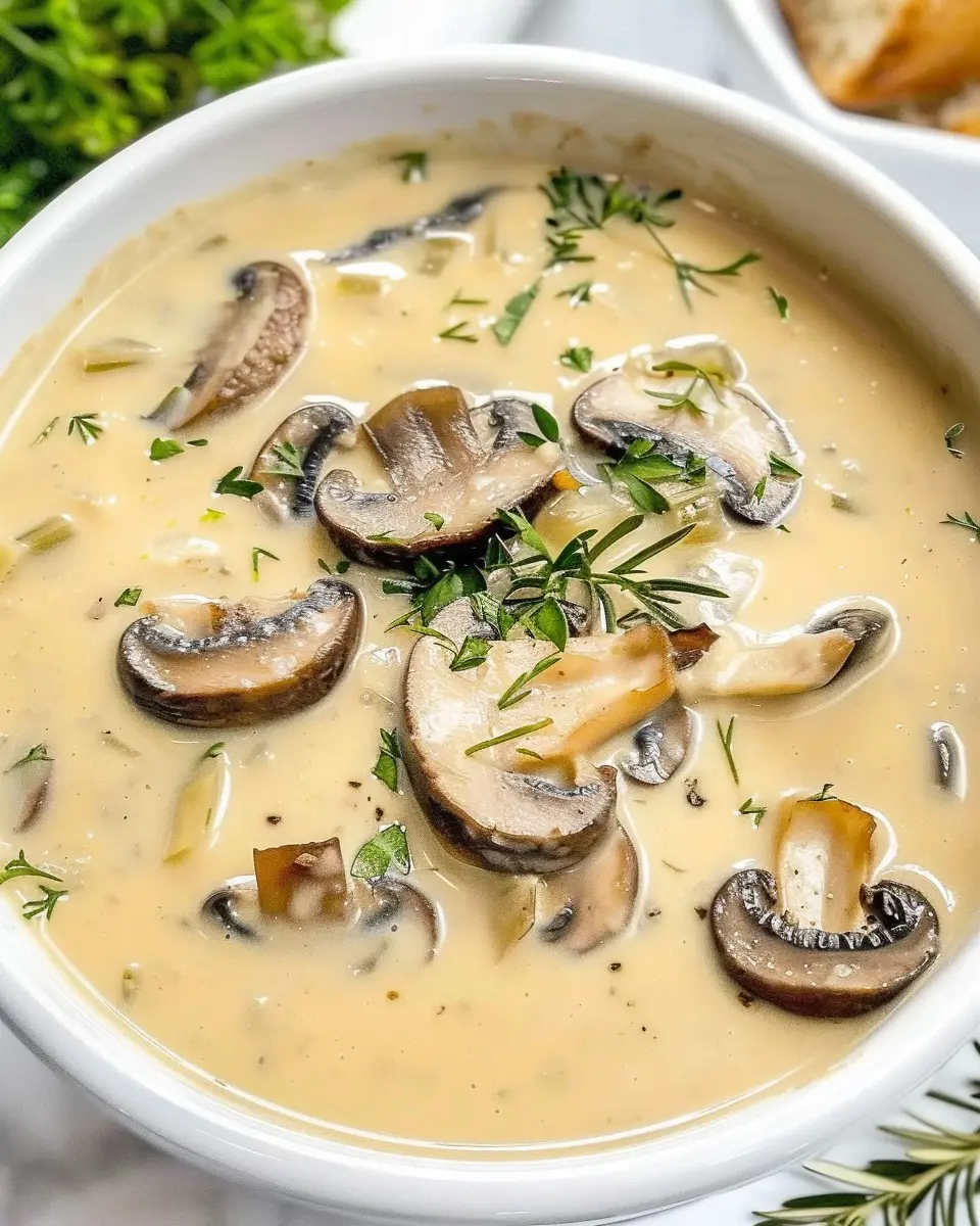 Cream of Mushroom Soup: Easy Comfort Food with Turkey Bacon