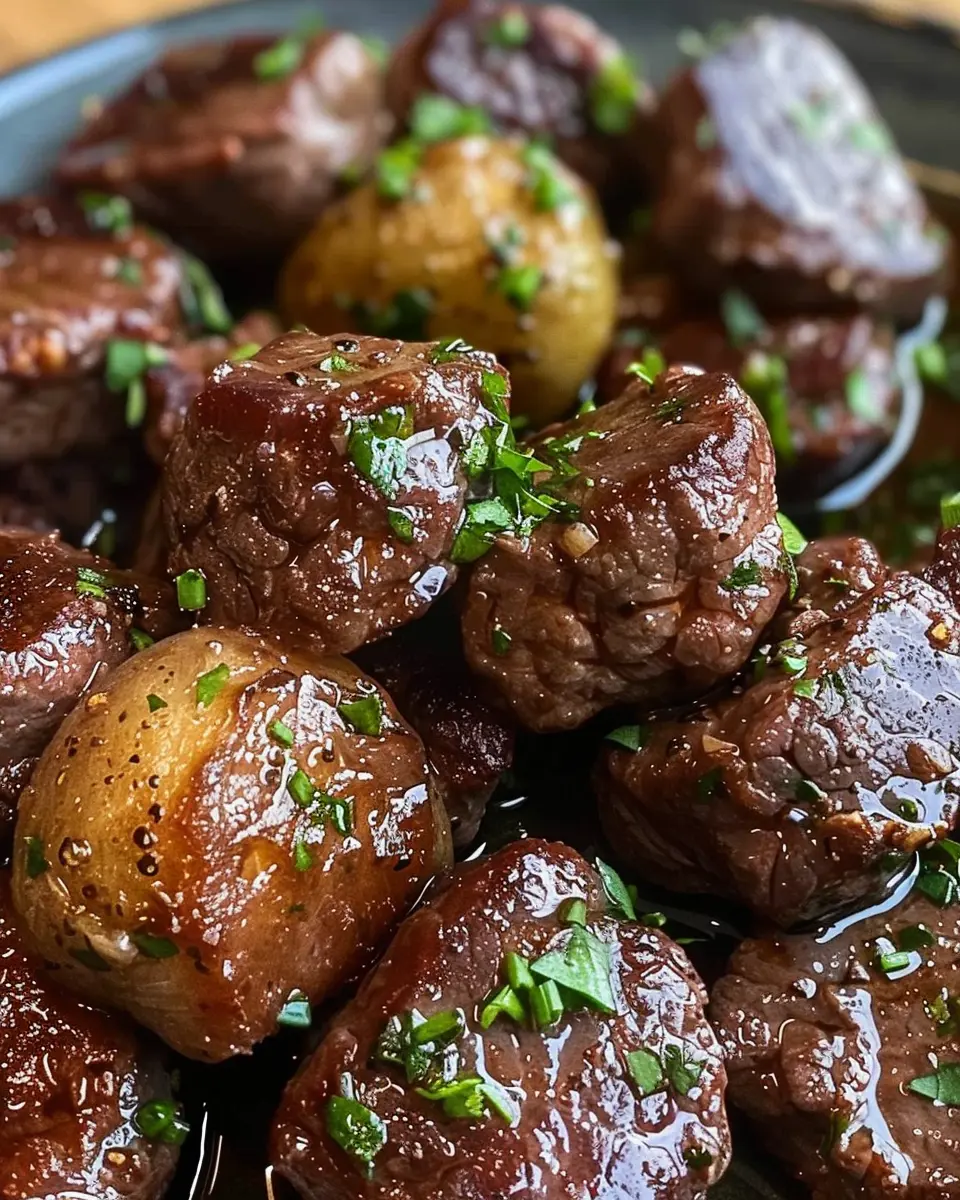 Garlic Butter Beef Bites: Easy, Juicy Treats for Dinner Delight
