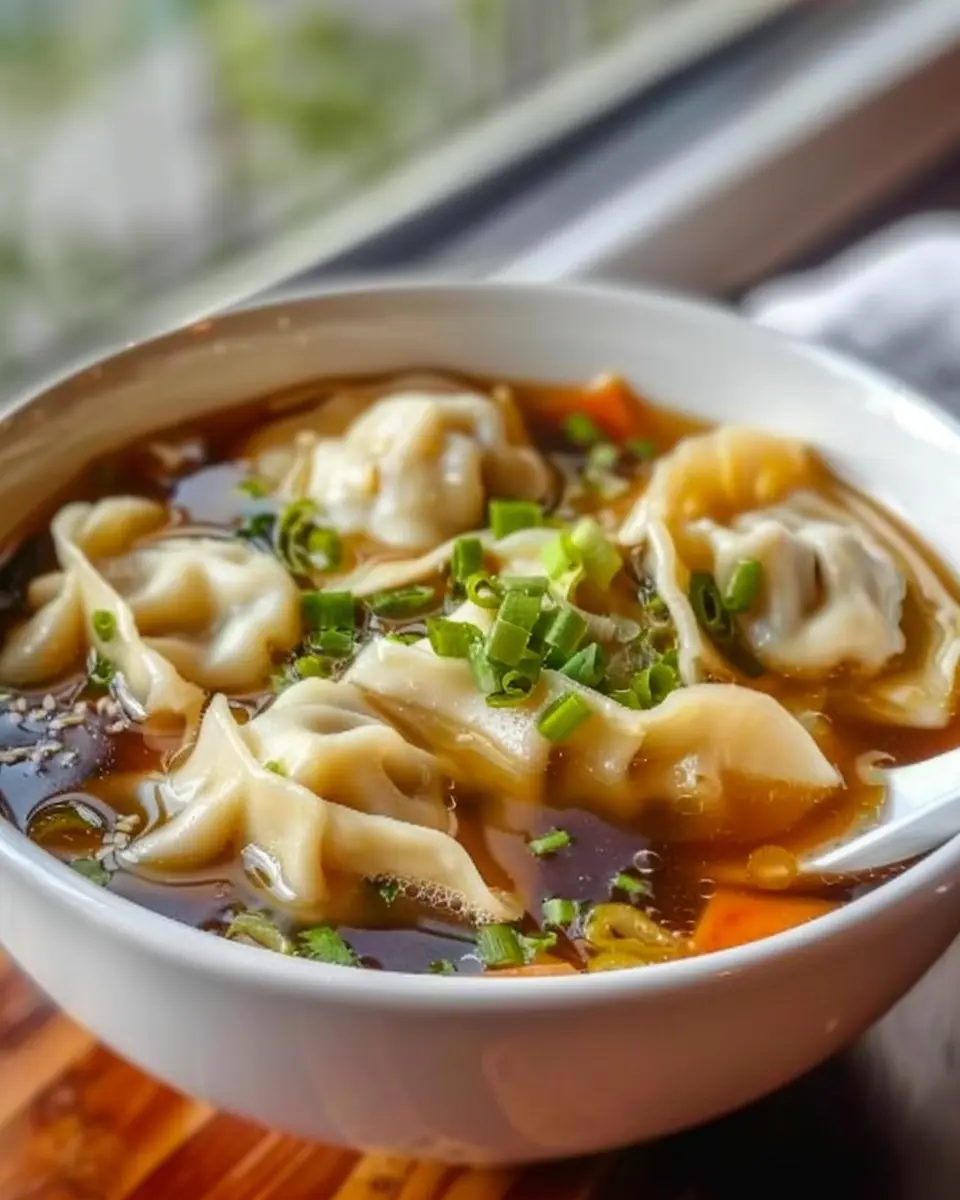 Potsticker Soup: Easy Comfort with Turkey Bacon and Chicken Ham