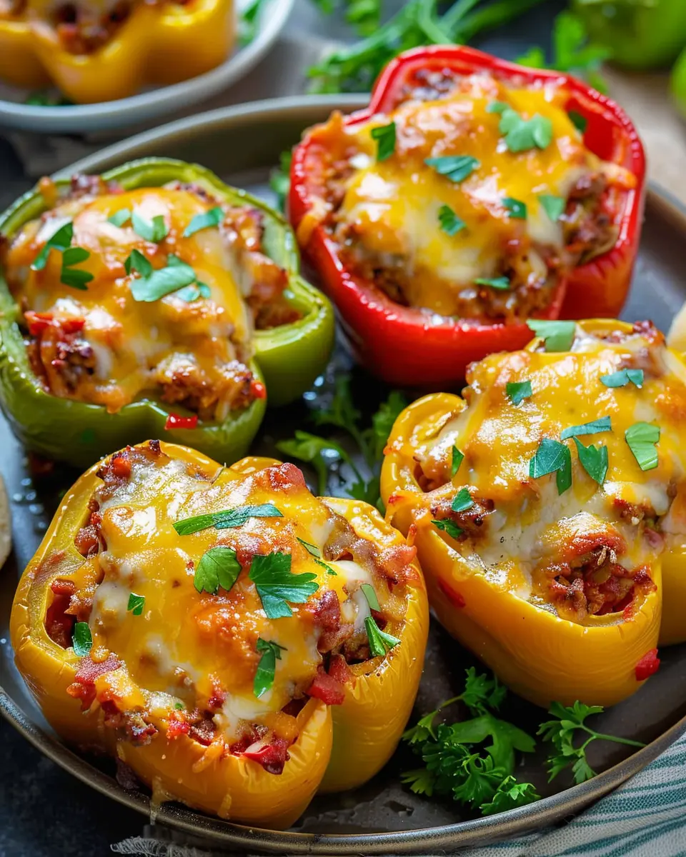 Easy Stuffed Bell Peppers Recipe: A Healthy Twist with Turkey Bacon