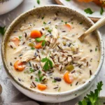 Creamy Crockpot Chicken Wild Rice Soup