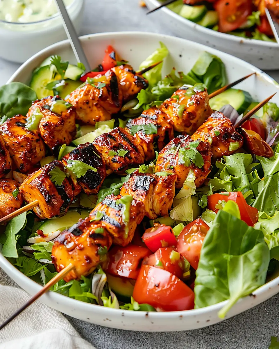 BBQ Chicken Skewer Salad: Easy, Flavorful Recipe for Summer Bliss