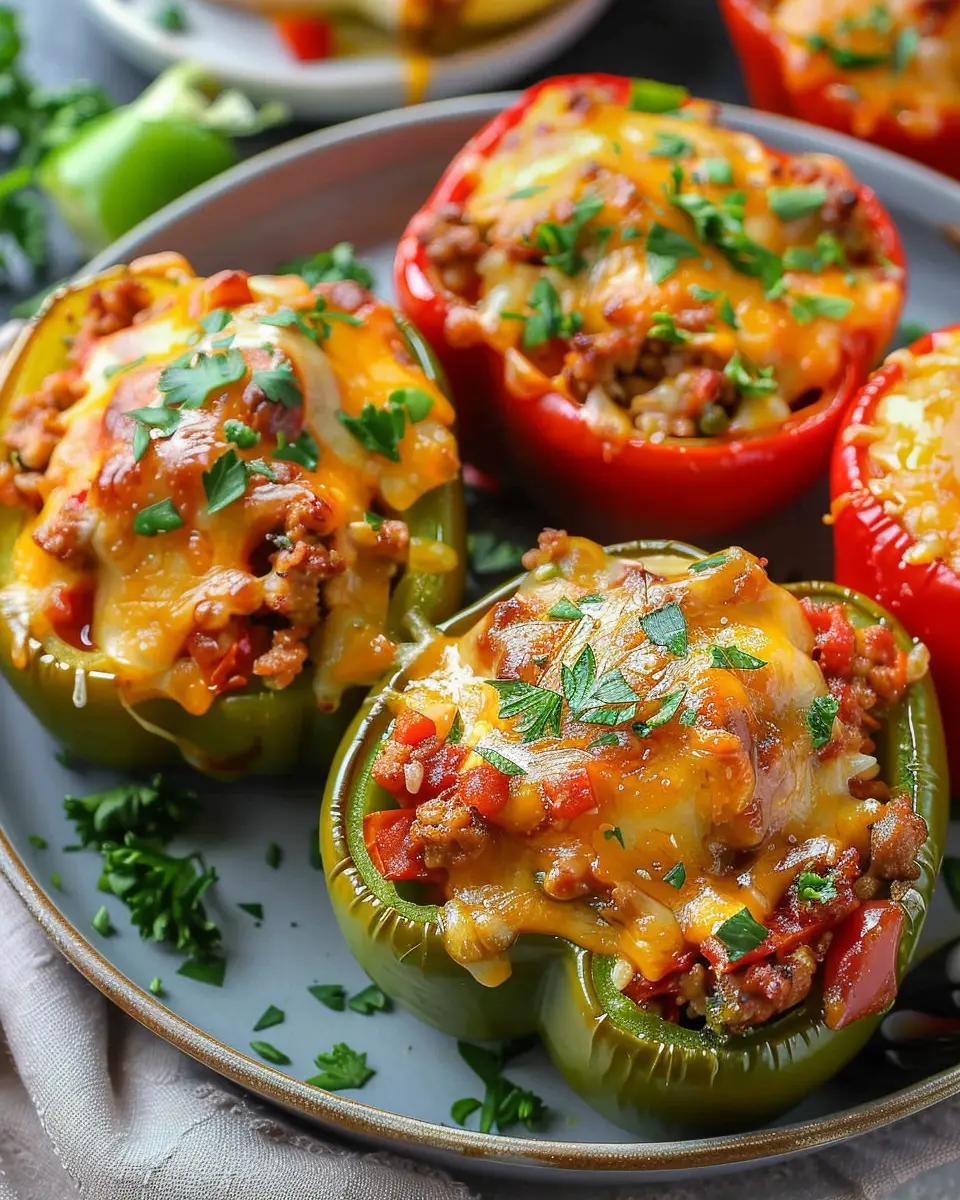 Easy Stuffed Bell Peppers: Healthy Turkey Bacon Delight Recipe