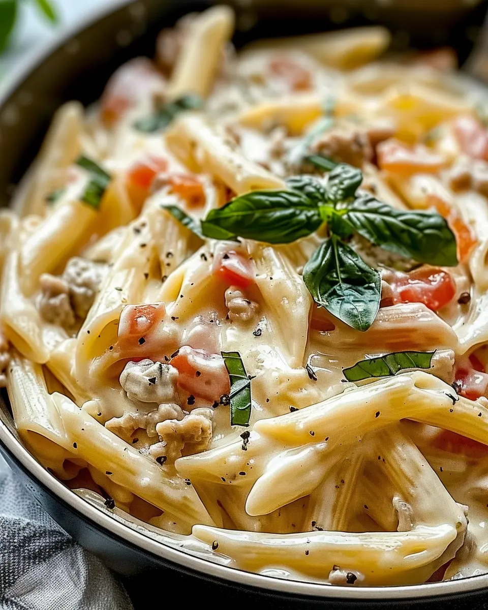 Creamy Rotel Pasta: Indulgent Comfort with Turkey Bacon and Chicken Ham