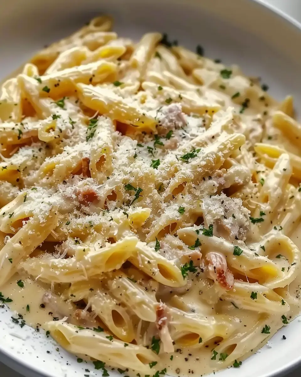 One Pot Creamy Garlic Pasta with Turkey Bacon: Your Easy Comfort Dish