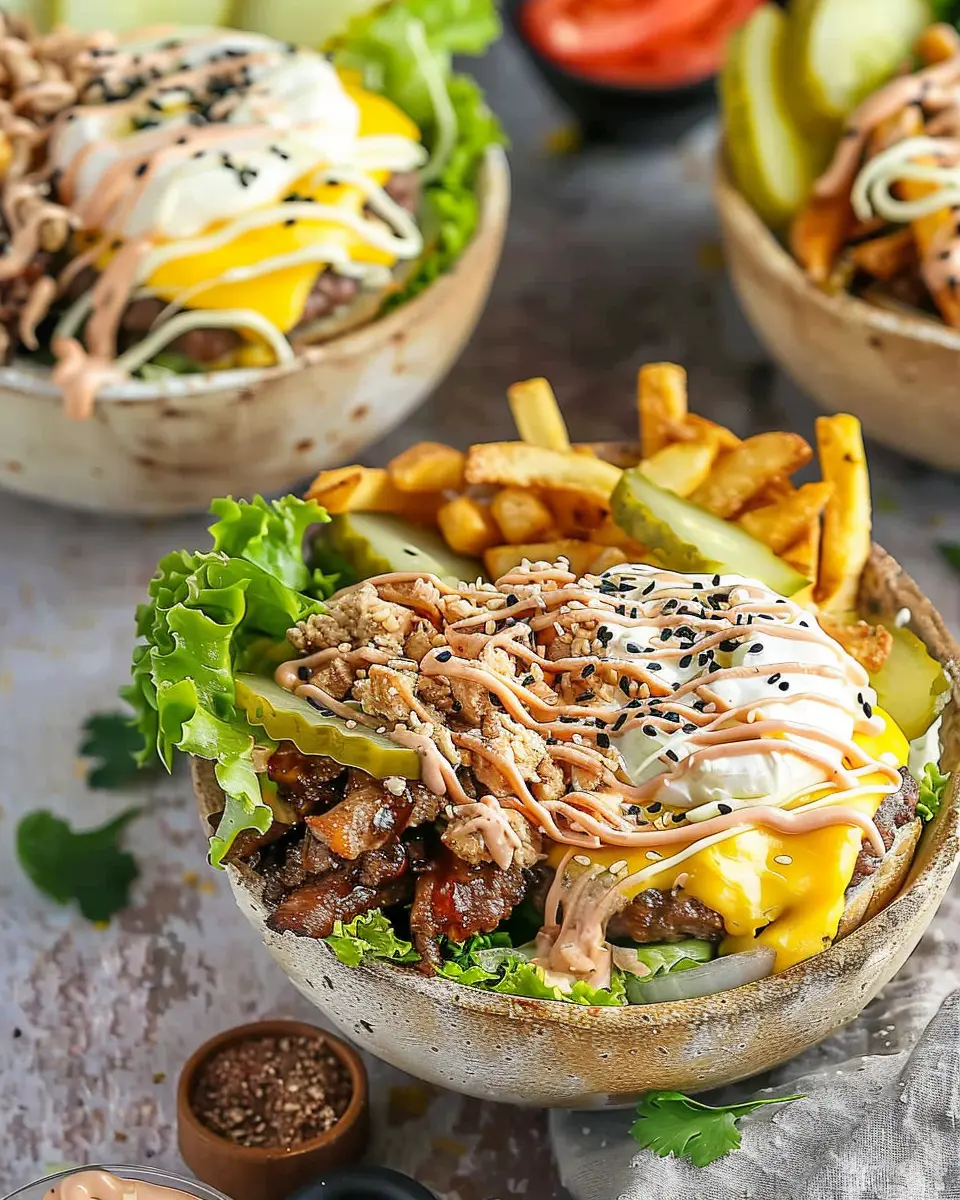 Burger bowls: Indulgent Turkey Bacon &amp; Chicken Ham Delight