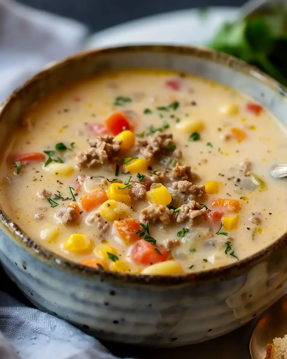 Creamy Cowboy Soup Recipe: Indulgent Comfort with Turkey Bacon and Chicken Ham