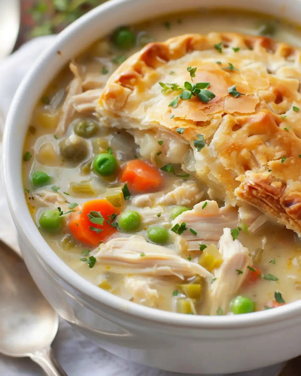 Chicken Pot Pie Soup: Easy Comfort Food with Turkey Bacon