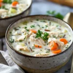 Creamy Crockpot Chicken Wild Rice Soup