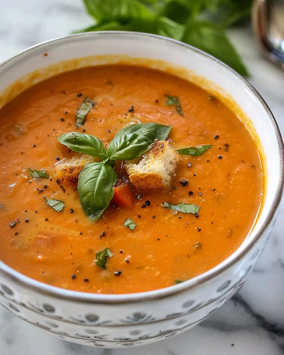 Creamy Tomato Basil Soup: The Best Homemade Comfort Food