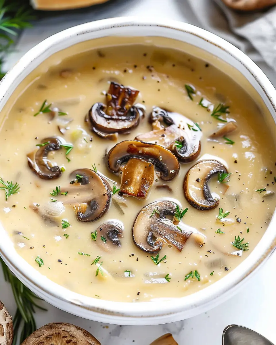 Cream Of Mushroom Soup: Easy Comfort Food with Turkey Bacon