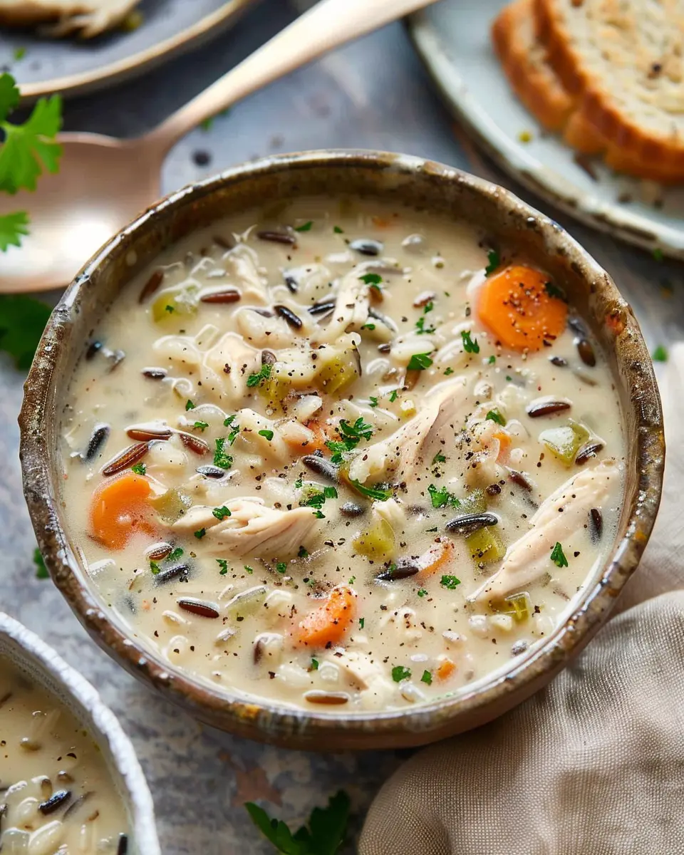 Creamy Crockpot Chicken Wild Rice Soup: Easy Comfort in a Bowl