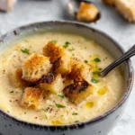 CREAMY ROASTED GARLIC POTATO SOUP