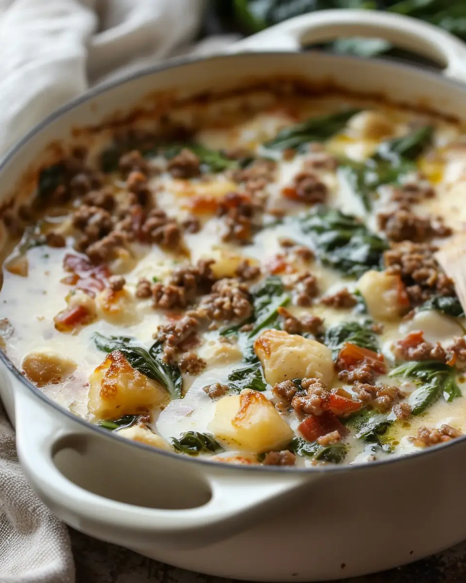 Easy Zuppa Toscana Soup with Turkey Bacon and Chicken Ham Delight