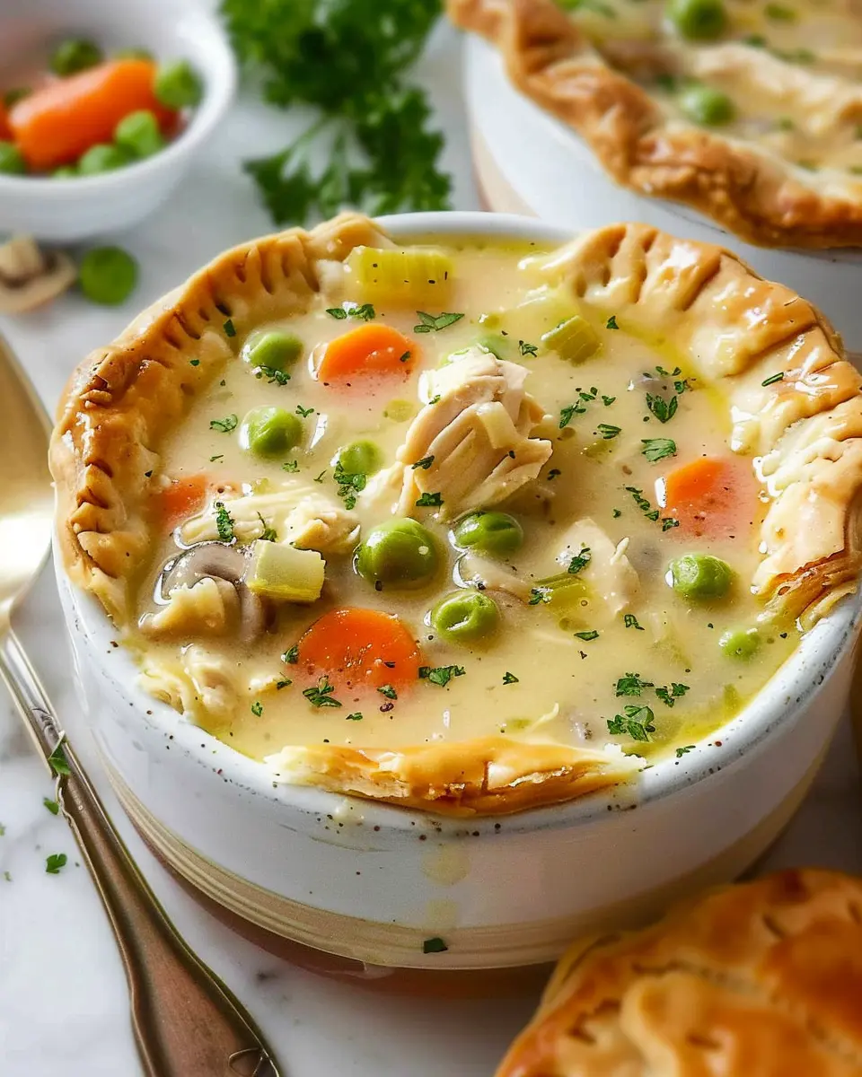 Chicken Pot Pie Soup: Cozy, Easy Recipe with Turkey Bacon Delight